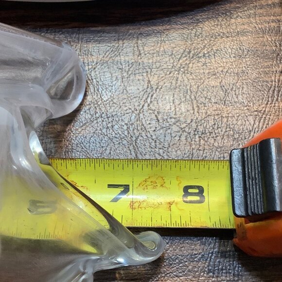 Murano Venetian Glass Splash Vase Crown Flower Top Frosted Pink Swirl Hand Blown - Picture 6 of 8